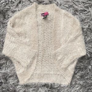 Open-Front Fuzzy Bolero